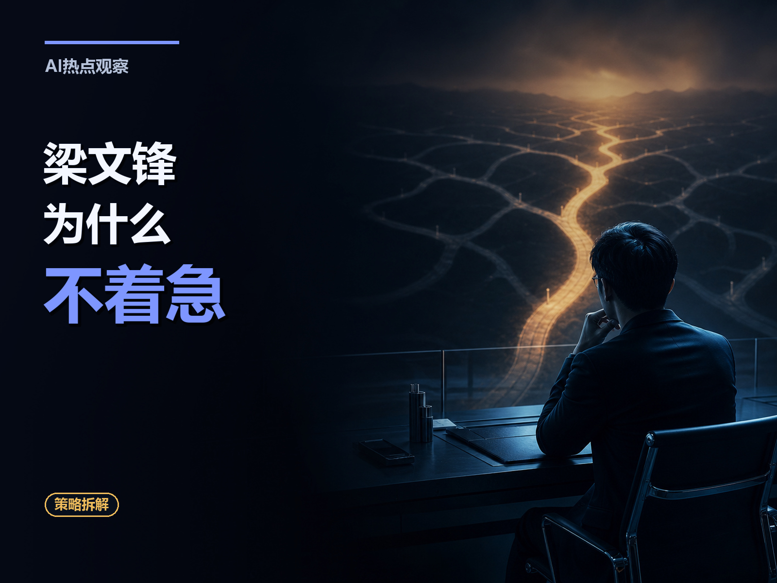深色背景中一条主线被多条昂贵战线分流的 DeepSeek 战略解读封面图