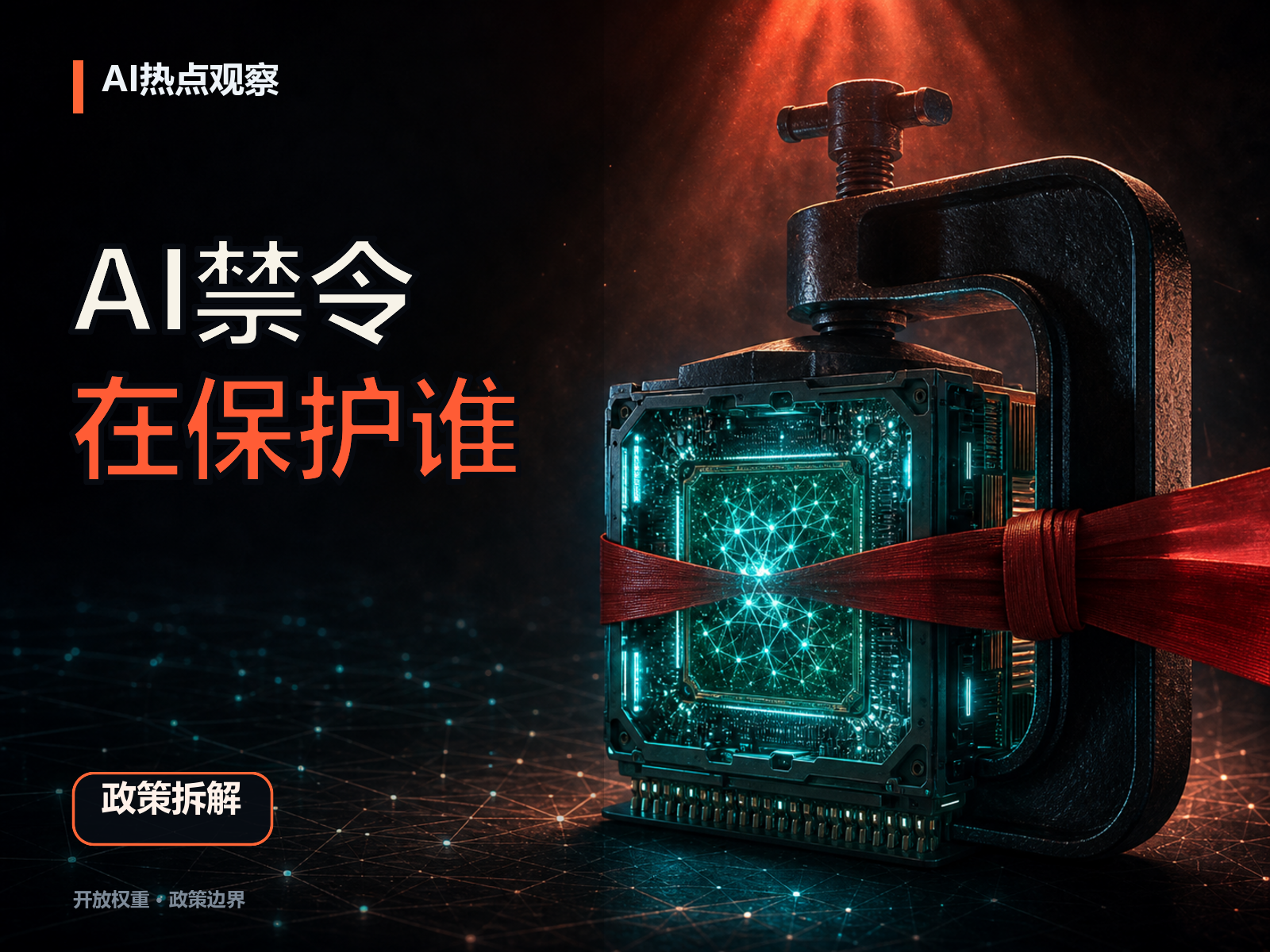 被监管夹具压住的发光 AI 芯片封面图